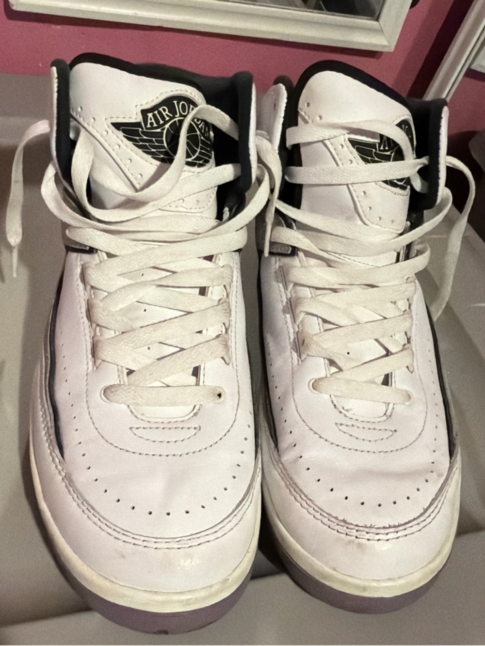 Jordan Men's White and Black Air Jordan Athletic Shoes